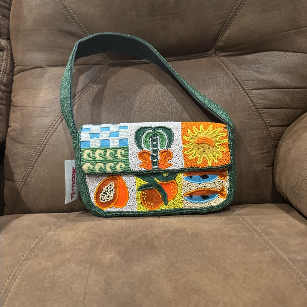 VIRAL TJ MAXX Beaded Fruity Patch Shoulder Bag